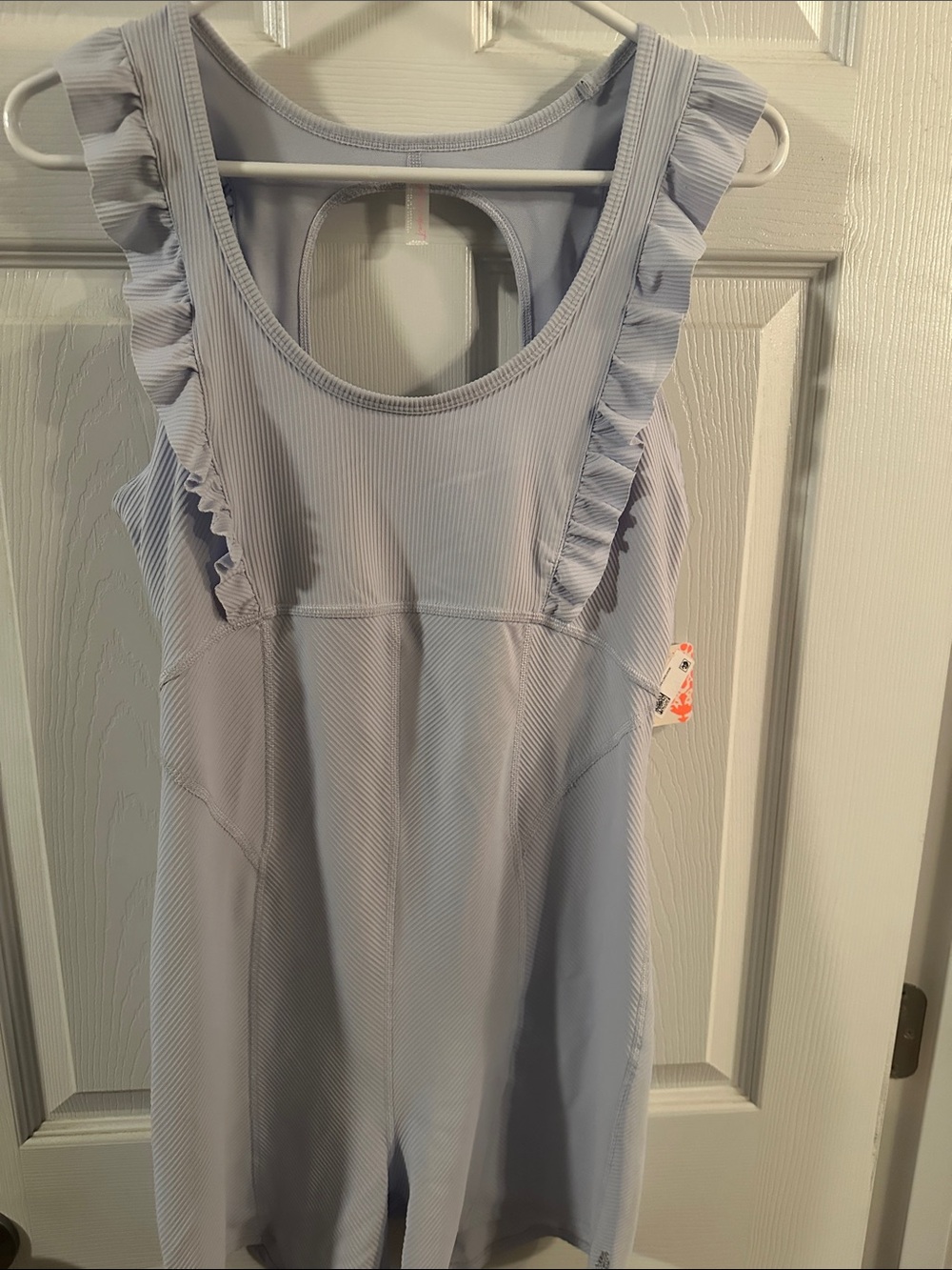 Free People Light Lavender Ruffled Athletic Romper